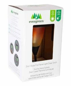 Deals 🤩 Evergreen Red & Orange Ombré Glass Solar Fire Flame Torch 🔔 -Outlet Evergreen Shop zu100391393 alt 1 tm1637759546