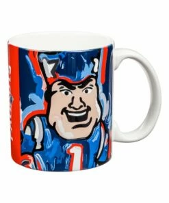 Deals ⭐ Evergreen New England Patriots Blue & Red Mascot Mug 😍