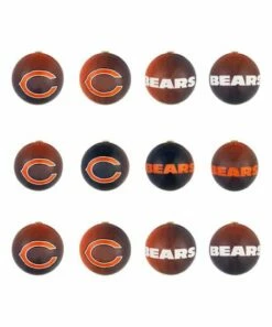 Buy ❤️ Evergreen Chicago Bears Orange & Blue Logo Ornament - Set Of 12 🌟