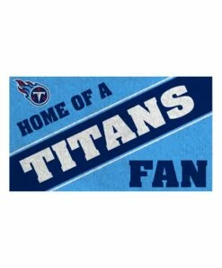 Wholesale 🎁 Evergreen Tennessee Titans Navy & Titans Blue 'Fan' Door Mat 😀