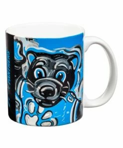Deals 🥰 Evergreen Carolina Panthers Black & Panther Blue Mascot Mug ⭐