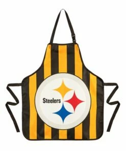 Outlet 😀 Evergreen Pittsburgh Steelers Black & Gold Stripe Logo Apron 🧨