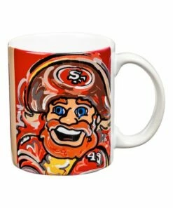 Budget ✔️ Evergreen San Francisco 49ers Red & Gold Mascot Mug 🥰