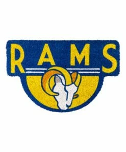 Discount 🛒 Evergreen Los Angeles Rams Blue & Gold Logo Door Mat 🎉