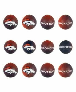 Best deal 🤩 Evergreen Denver Broncos Orange & Blue Logo Ornament - Set Of 12 ✔️