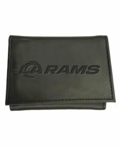 Outlet 🥰 Evergreen Los Angeles Rams Black Logo Tri-Fold Wallet 😀