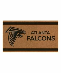 Hot Sale 🎉 Evergreen Atlanta Falcons Beige & Black Logo Door Mat 🌟