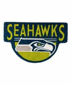 Promo 👍 Evergreen Seattle Seahawks College Navy & Action Green Logo Door Mat 🌟