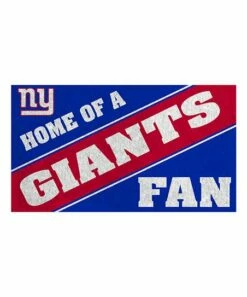 Buy ⭐ Evergreen New York Giants Dark Blue & Red 'Fan' Door Mat ✔️
