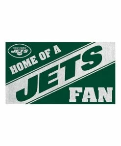 New 🛒 Evergreen New York Jets Green & White 'Fan' Door Mat 🔥