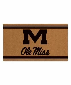 Budget 🥰 Evergreen University Of Mississippi Ole Miss Rebels Brown Doormat 🥰
