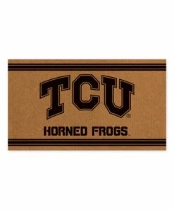 Cheapest 🔔 Evergreen Texas Christian University Horned Frogs Brown Doormat 🤩