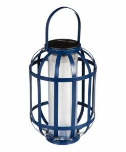 Deals 🤩 Evergreen Blue Metal Solar Lantern 🤩
