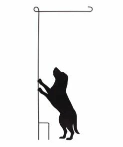 Budget 👏 Evergreen Black 🦮 Dog Outdoor Flag Stake 🧨
