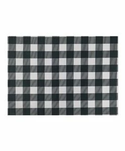 Cheapest ⭐ Evergreen Black & White Buffalo Check Layering Mat ✨
