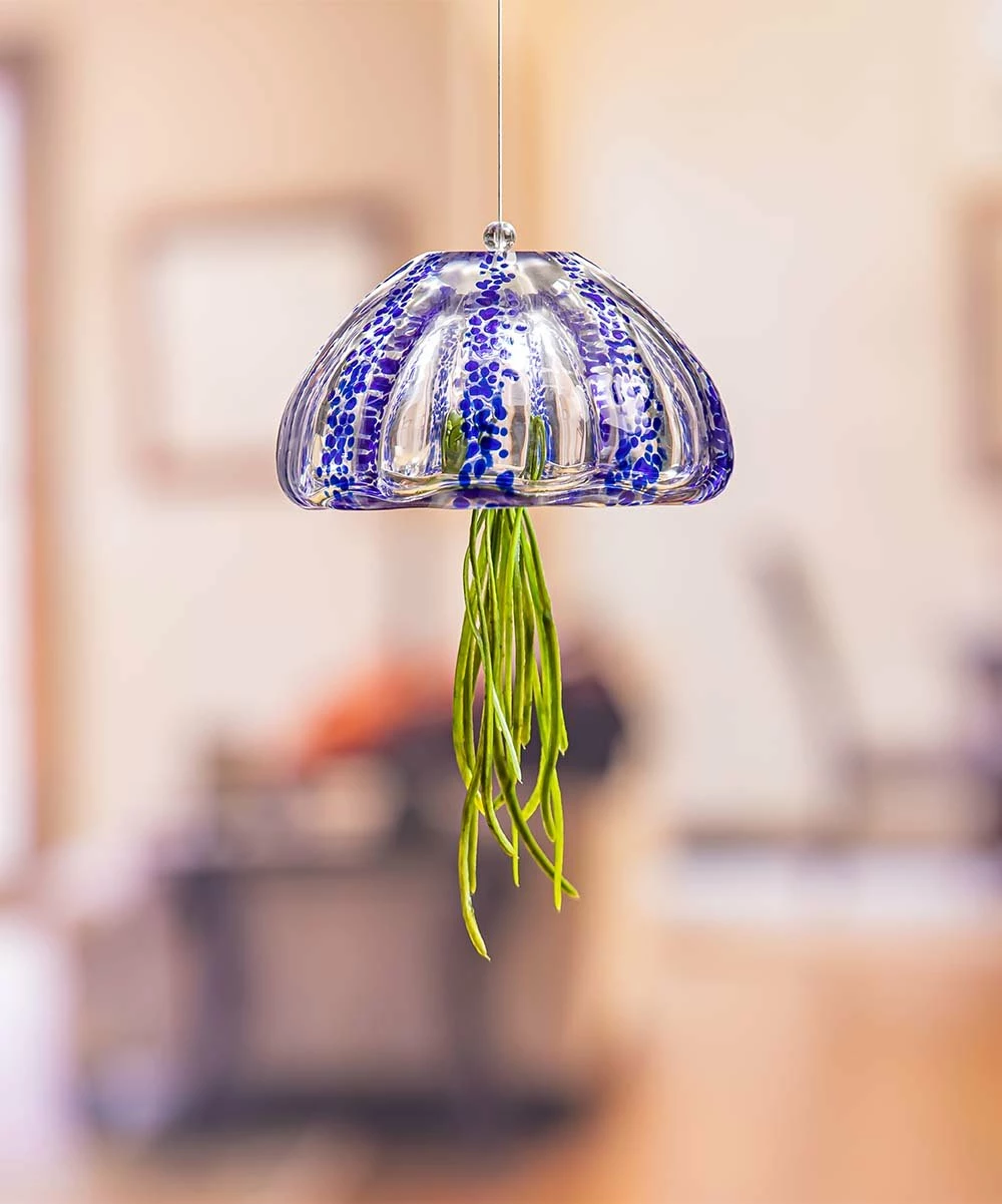 Hot Sale β Evergreen Blue Art Glass Air Plant Hanger π 2 Hot Sale β Evergreen Blue Art Glass Air Plant Hanger π - Image 2