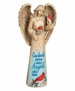 Best deal ⭐ Evergreen Beige & Blue 'Cardinals Appear' Angle Garden Statue 😉