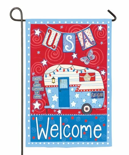 Best Pirce β Evergreen Red & Blue 'USA Welcome' Camper Outdoor Flag π 1 Best Pirce β Evergreen Red & Blue 'USA Welcome' Camper Outdoor Flag π