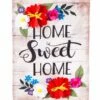 Best Pirce ✔️ Evergreen Beige & Red 'Home Sweet Home' Floral Outdoor Flag 😀