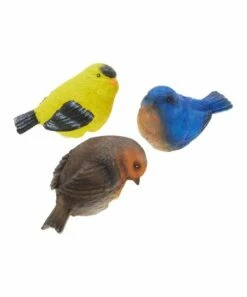 Flash Sale 😉 Evergreen Painted Bird Plant Pot Hanger - Set Of 3 🧨