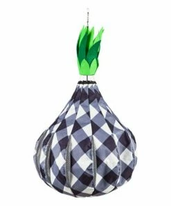 New ⌛ Evergreen Black & White Pineapple Balloon Spinner Hanging Décor 🎁