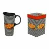 Wholesale ❤️ Evergreen Black Stripe 'Gather' Ceramic Travel Mug & Gift Box ❤️