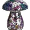 Brand new ⌛ Evergreen Purple Glass Mosaic Mushroom Statue 🎁