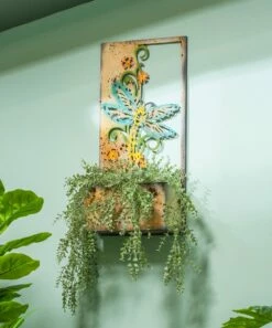 Best Sale 🌟 Evergreen Dragonfly Laser-Cut Metal Plant Stand 🔥