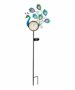 Discount 🔥 Evergreen Blue Peacock Solar Garden Stake 😀 -Outlet Evergreen Shop zu102845427 alt 2 tm1643310273
