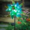 Flash Sale ⭐ Evergreen Blue Hummingbird Wind Spinner Solar Stake 😉