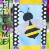 Flash Sale 🥰 Evergreen Blue & Yellow Polka Dot Bee Outdoor Flag 👏