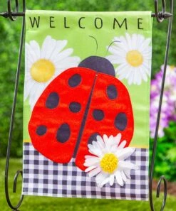 Best Sale π Evergreen Red & Green Ladybug 'Welcome' Outdoor Flag π