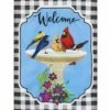 Hot Sale 🎁 Evergreen Blue & Black Songbird 'Welcome' Outdoor Flag 😍