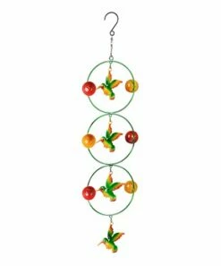 Promo 👏 Evergreen Yellow & Green Three-Tiered Hummingbird Wind Twirler 🎉