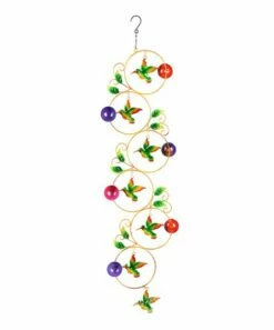 Deals ✔️ Evergreen Yellow & Green Six-Tiered Hummingbird Wind Twirler 👍