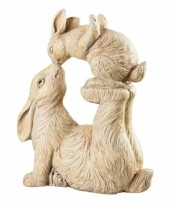 Coupon 🔔 Evergreen Beige 👩 Mother & Baby Rabbit Garden Figurine 🌟