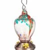 Budget 🎁 Evergreen Red Dipped Art Glass Hummingbird Feeder 💯