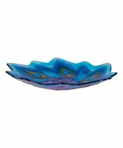 Discount ⭐ Evergreen Blue Peacock Feather Birdbath 🧨 -Outlet Evergreen Shop zu104071102 alt 1 tm1653511680