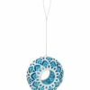 Coupon 👏 Evergreen Blue Circle Mosaic Glass Bird Feeder 🔔