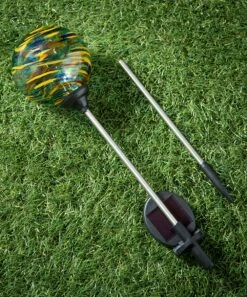 Hot Sale 😀 Evergreen Turquoise Swirl Solar Garden Stake 😀 -Outlet Evergreen Shop zu104112828 alt 2 tm1657632600