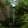 Hot Sale 😀 Evergreen Turquoise Swirl Solar Garden Stake 😀