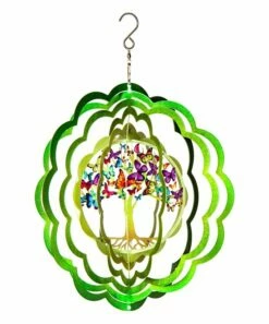 Discount 😍 Evergreen Green Tree Of Life 3D Optical Illusion Hanging Wind Spinner ✔️ -Outlet Evergreen Shop zu104112898 alt 1 tm1654790139