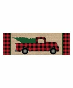 New 🤩 Evergreen Red & Black Buffalo Check Truck Doormat Insert 🛒