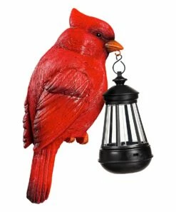 Buy 😍 Evergreen Red Cardinal Solar Lantern Fence Hanger ❤️