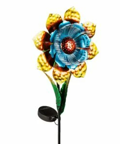 Hot Sale 👏 Evergreen Blue & Yellow Sunflower Solar Garden Stake ✨ -Outlet Evergreen Shop zu104869341 alt 2 tm1649771996