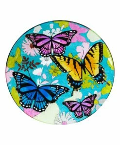 Discount ⌛ Evergreen Blue Bountiful Butterfly Glass Birdbath & Stand Set 👏