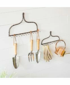 Hot Sale 💯 Evergreen Gray Metal Rake Wall Hook Set 🌟 -Outlet Evergreen Shop zu105521963 alt 1 tm1655406266