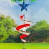 Flash Sale 😉 Evergreen Red & White Stars & Stripes Hanging Wind Spinner ✔️