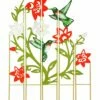 Best Sale 💯 Evergreen Red & Green Hummingbirds Garden Stake Set ⌛