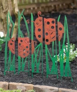 Deals 👏 Evergreen Red & Green Ladybug Garden Stake Set 👍